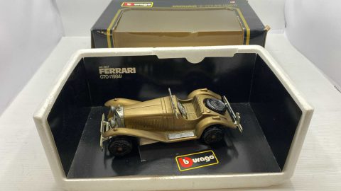 Mercedes Benz SSK 1928 1/20, lunghezza 18 cm, larghezza 8 cm, segni di usura del tempo, senza scatola originale