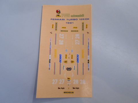 95 FDS decals Ferrari 126 CK 1981 1/43
