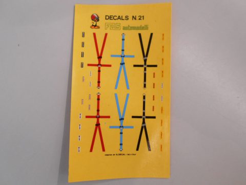 83 fds decals cinture di sicurezza 1/43