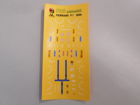 93 fds decals Ferrari f1-86 1/43
