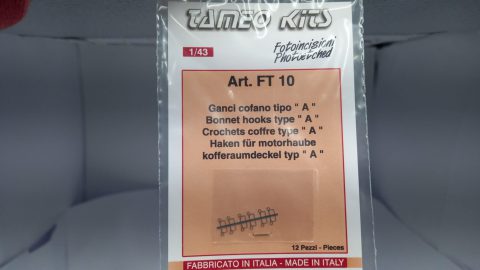 FT10 Tameo Kits fotoincisioni ganci cofano tipo A 1/43