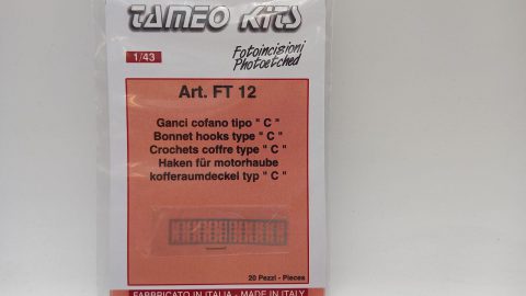 FT12 Tameo Kits fotoincisioni ganci cofano tipo "C" 1/43
