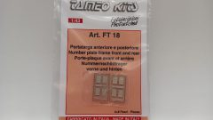 FT18 Tameo Kits fotoincisioni porta targa anteriore e posteriore 1/43 - scala 1:43