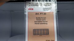 FT20 Tameo Kits fotoincisioni scritta Ferrari 1/43 - foto 1