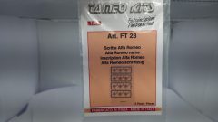 FT23 Tameo Kits fotoincisione scritta Alfa Romeo 1/43 - scala 1:43
