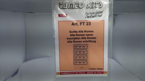 FT23 Tameo Kits fotoincisione scritta Alfa Romeo 1/43