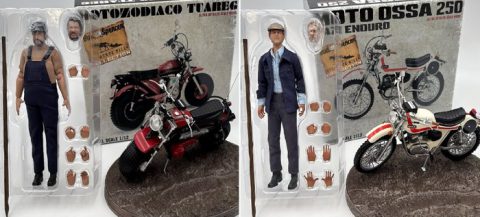 Infinite Statue Lotto Motozodiaco Tuareg con Bud Spencer e Moto Ossa 250 EA73 Enduro con Terence Hill 1972 1/12