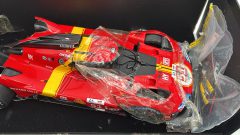 Looksmart Ferrari 499P AF Corse N.51 winner Le Mans 2023 1/12 modello rotto, teca scheggiata, ruote staccate, scatola rovinata - foto 3