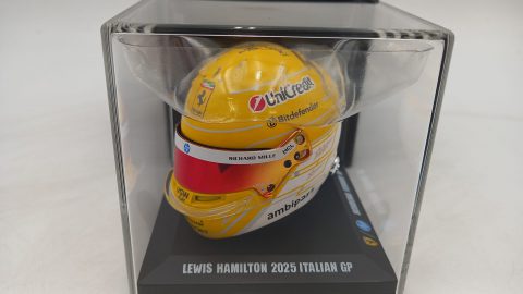Looksmart replica casco helmet Lewis Hamilton Italian GP 2025 1/5