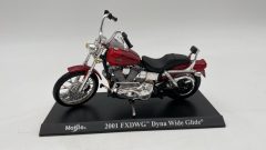 Harley Davidson 2001 FXDWG Dyna Wide Glide rossa 1/18 senza scatola originale - scala 1:18