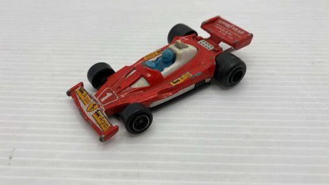 Majorette Ferrari 312 T2 F1 1/50, segni di usura, senza scatola originale