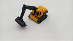 Majorette pala meccanica 1/100, evidenti segni del tempo, attacchi benna da sistemare, senza scatola originale - scala 1:100
