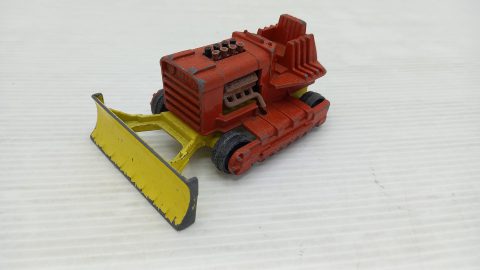 Matchbox Super Bulldozer Super Kings 1/66, giocattolo vintage con normali segni del tempo, senza scatola originale