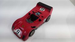 Mebetoys Ferrari 312 PB 1/28, normali segni del tempo, adesivi rovinati, senza scatola originale - scala 1:28