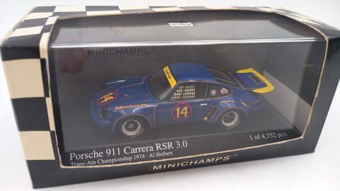 Minichamps Porsche 911 RSR 3.0 1974 1/43, confezione lievemente usurata