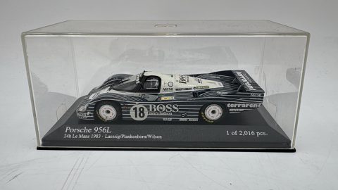 Minichamps Porsche 956L le mans 1983 1/43,  senza scatola originale, Teca usurata e leggermente rovinata