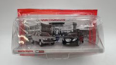 Mondo Motors Lancia Delta, prima serie e terza serie 1/43, Sfondo Raffigurante storica fabbrica lancia per quattroruote, Sca?