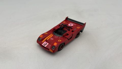 Norev Ferrari 008 312 PB 1970 1/43 senza scatola originale, ruote non originali, segni di usura