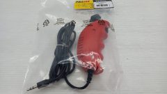 Policar pulsante a pollice attacco jack stereo 3,5 mm rosso/nero - scala 1:32