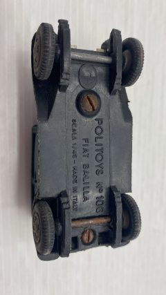 Politoys Fiat Balilla 1/45 modellino vissuto e con segni di usura e plastica rovinata, senza scatola originale - foto 5
