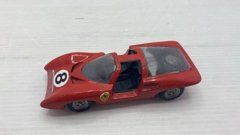 Politoys Ferrari P.5 Berlinetta Pininfarina 1/43 senza scatola originale, segni di usura, carrozzeria rovinata