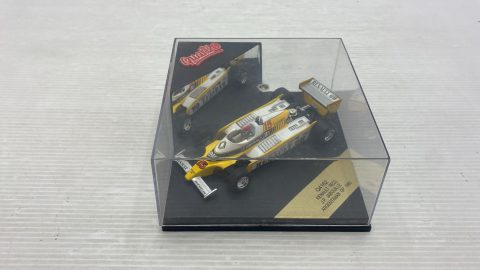 Quartzo Renault RE22 J.P. Jabouille Argentinian GP 1980 1/43 modellino numerato con relativo certificato, teca rovinata, senza scatola originale