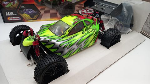 RK Buggy elettrico 1/10 brushless, 2,4 Ghz, quattro ruote motrici, batteria Lipo 7,4 V 3500 mAh 30 C, completo di tutto