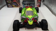 RK Buggy elettrico 1/10 brushless, 2,4 Ghz, quattro ruote motrici, batteria Lipo 7,4 V 3500 mAh 30 C, completo di tutto - foto 2