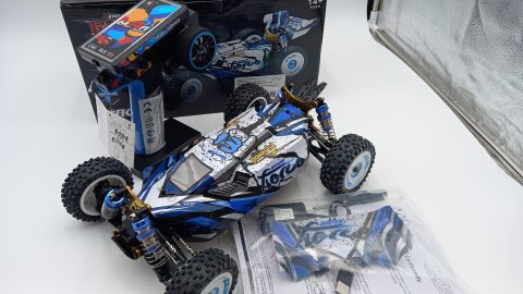 RK Buggy elettrico brushless 1/12, radio 2,4 GHZ, 4 ruote motrici, batteria Lipo 7,4V 2200 mAh, completo di tutto