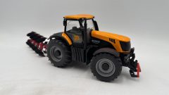 Siku Trattore JCB 8250 V-Tronic 1/32 Abbinato a un aratro, senza scatola originale - foto 2