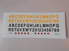 119 decals numeri, lettere e scritta carabinieri 1/43 - scala 1:43