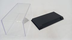 Autoworld vetrina teca display case per modelli 1/64, misure interne 9,8x4,5x3,7 cm altezza, esterne 10,5x5,0x4,8 cm altezza - foto 2
