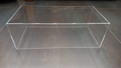 Teca in plexiglass SOLO COPERCHIO per basi Top Marques 1/12, misure interne 48x22,7x16,3 cm altezza, misure esterne 48,5x23,3x16,6 cm altezza