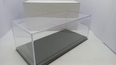 BBR show case vetrina base grigia 1/18, misure interne 315 x 155 x h 113 mm