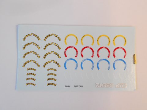 38 tameo kits decals vari loghi gomme f1 1/43