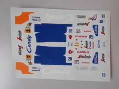 61 Tameo Kits decals per TMK227 Tolemann Hart TG184 Monaco GP 1984 1/43 - scala 1:43