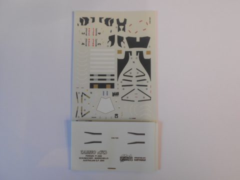 27 tameo kits decals Ferrari f1 2000 australian GP 2000 1/43