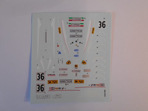 32 tameo kits decals Ferrari 312t Scuderia everest g. Martini race of champions 1976 1/43
