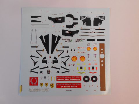 26 tameo kits decals Ferrari f2007 australian GP 2007 1/43