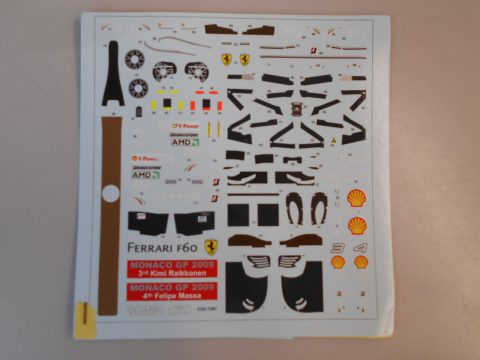 9 tameo kits decals Ferrari f60 monaco GP 2009 1/43