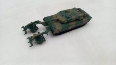 Trumpeter Japan Type 90 Tank MBT with mine roller 1/144, misure 8x2,5 cm, senza scatola originale - scala 1:144