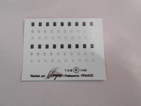99 virages decals loghi Peugeot, Renault, Citroen 1/43