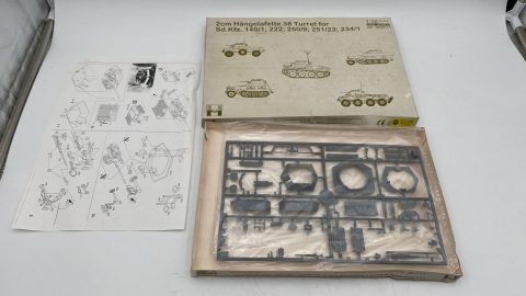 VM 2cm Hangelafette 38 Turret 1/35 kit di montaggio torretta, scatola con leggeri segni di usura